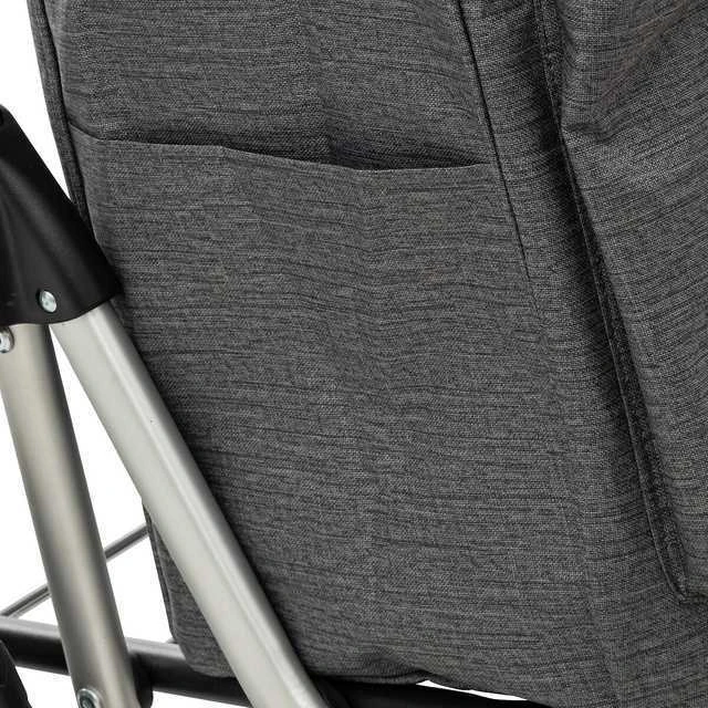 Pirkinių vežimėlis ant stabilių ratų, pilkas, 46 l