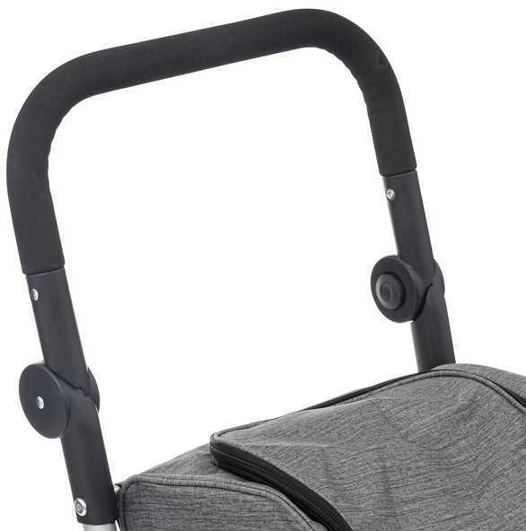 Pirkinių vežimėlis ant stabilių ratų, pilkas, 46 l