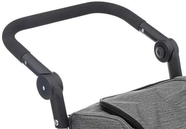 Pirkinių vežimėlis ant stabilių ratų, pilkas, 46 l