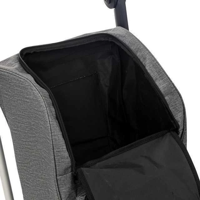 Pirkinių vežimėlis ant stabilių ratų, pilkas, 46 l