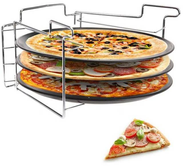 Mondex Pizza Baking Set: 3 Metal Blades + Stand