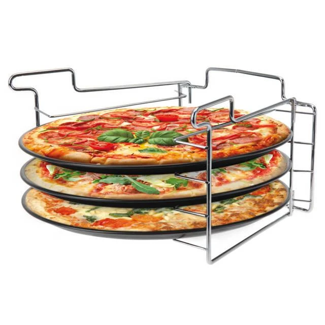 Mondex Pizza Baking Set: 3 Metal Blades + Stand