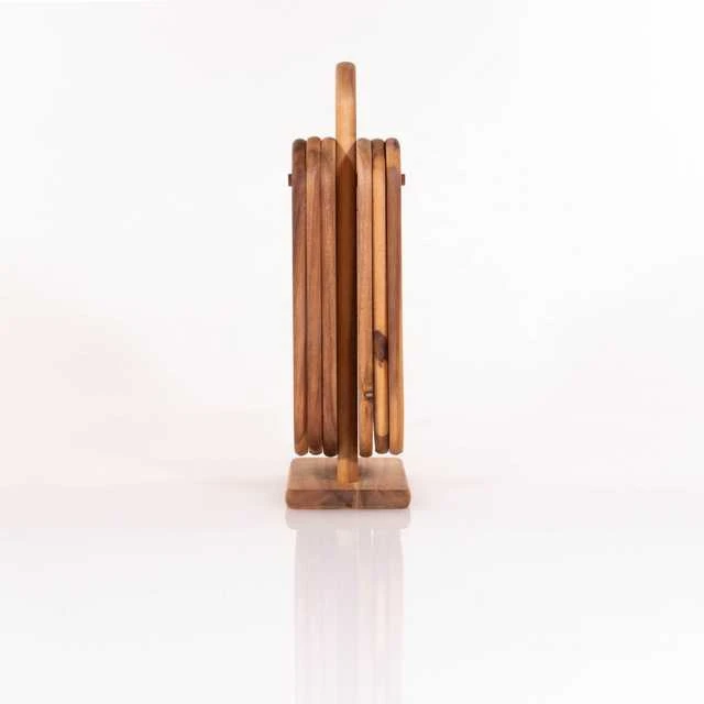 PIECES Pjaustymo lentos, ant stovo, akacijos, 6 vnt., Kesper