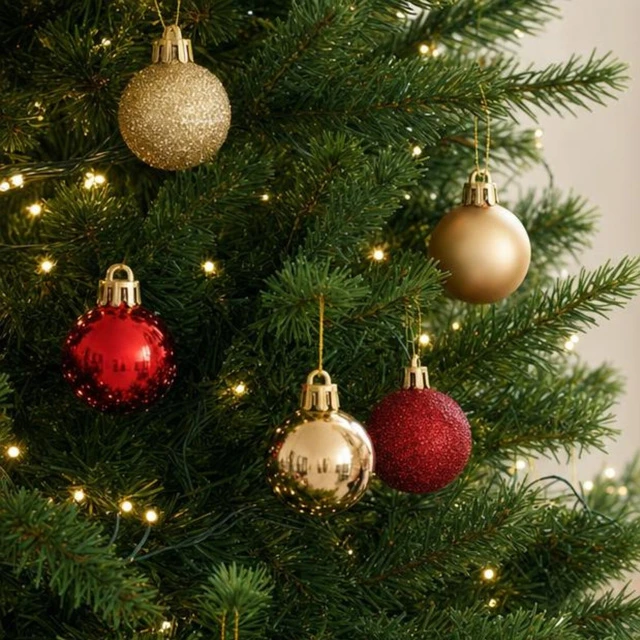 Fééric Lights and Christmas Plastikiniai niekučiai, įvairaus dizaino, Ø 3 cm, 18 vnt.