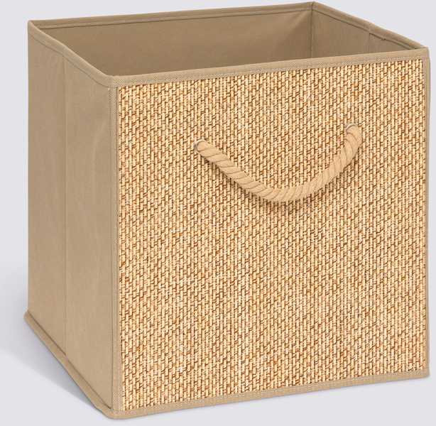 Tekstilinis laikymo konteineris STEMY, su rankena, 31 x 31 x 31 cm