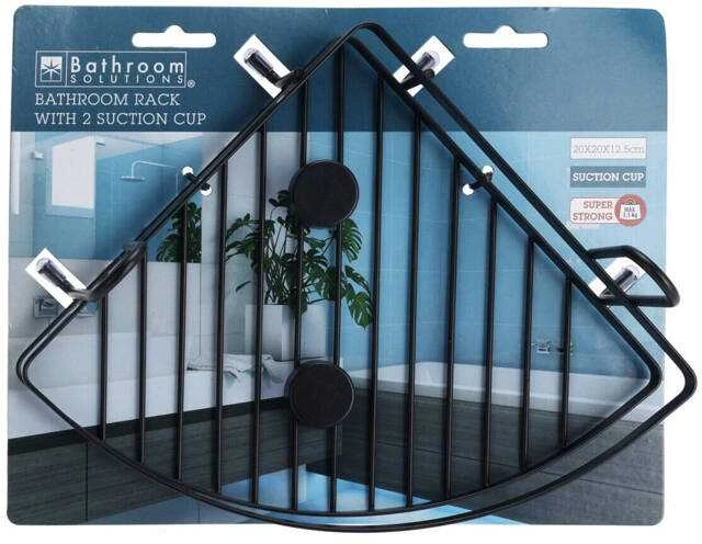 Bathroom Solutions Kampinė lentyna 24x18x12,5 cm Juoda