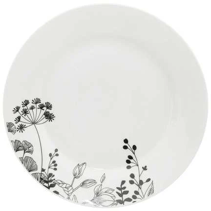 Secret De Gourmet PIECES Porcelianiniai stalo įrankiai 6 asmenims, BALTOS GĖLĖS, 18 dalių