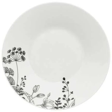 Secret De Gourmet PIECES Porcelianiniai stalo įrankiai 6 asmenims, BALTOS GĖLĖS, 18 dalių