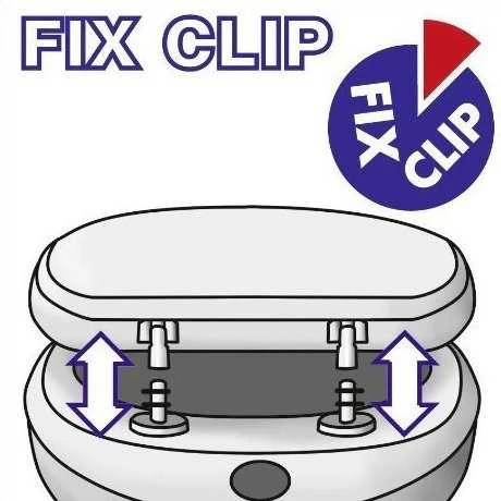 Premium WENKO klozeto sėdynė, patvari ir higieniška klozeto sėdynė — Fix-Clip medžiaga Duroplast