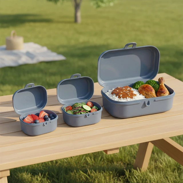 Koziol Pietų dėžutė PASCAL READY MINI, 3 indelių rinkinys, KOZIOL