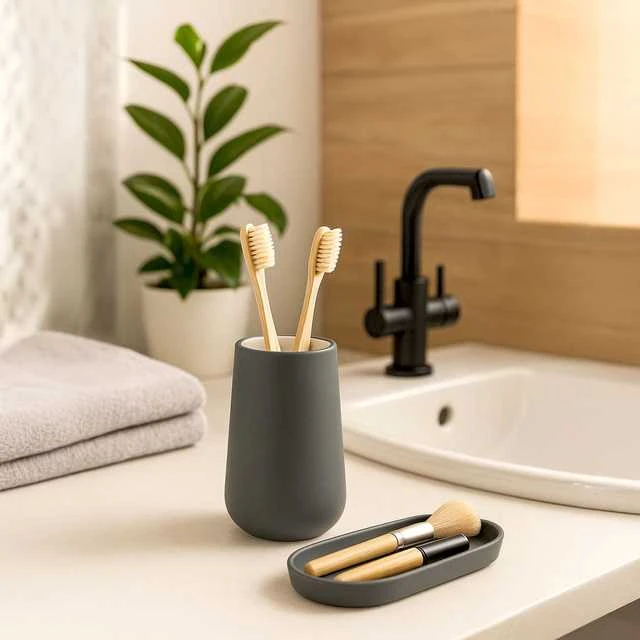 5five Simply Smart Puodelis dantų šepetėliams COCON, keraminis