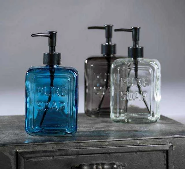 PURE liquid soap dispenser, glass, 550 ml, WENKO