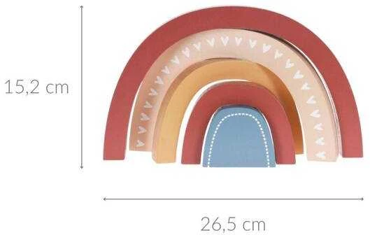 Home Styling Collection RAINBOW Medinė vaivorykštė, vaikų kambario dekoracija, 26,5 x 2,5 x 15,2 cm
