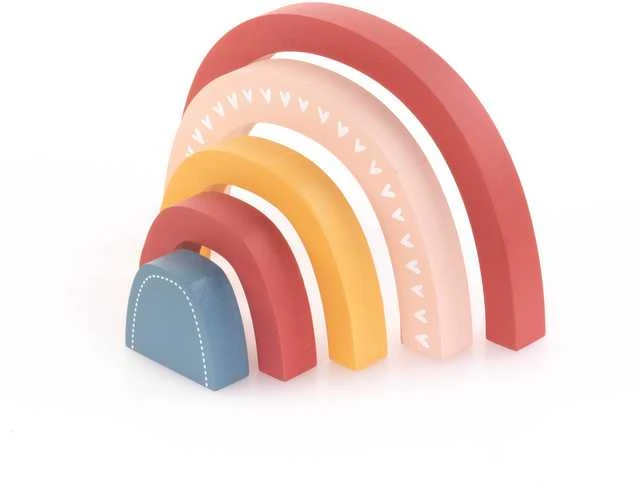 Home Styling Collection RAINBOW Medinė vaivorykštė, vaikų kambario dekoracija, 26,5 x 2,5 x 15,2 cm