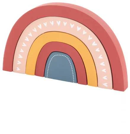 Home Styling Collection RAINBOW Medinė vaivorykštė, vaikų kambario dekoracija, 26,5 x 2,5 x 15,2 cm