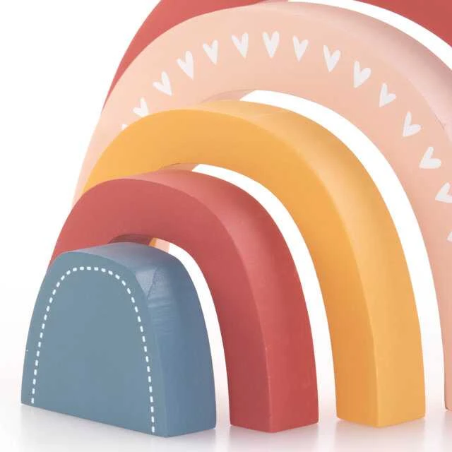 Home Styling Collection RAINBOW Medinė vaivorykštė, vaikų kambario dekoracija, 26,5 x 2,5 x 15,2 cm