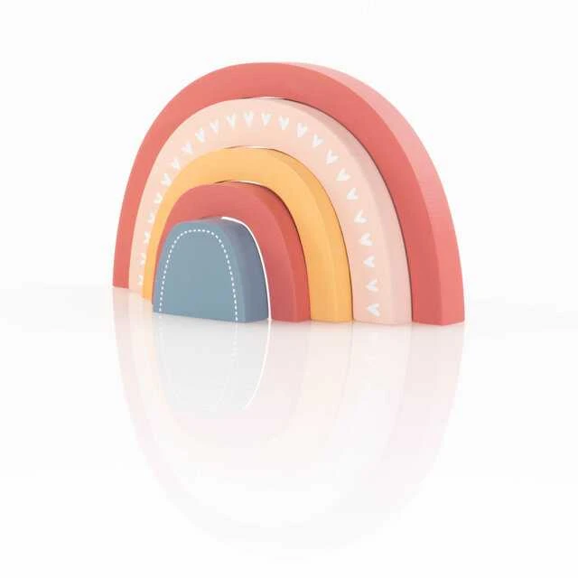 Home Styling Collection RAINBOW Medinė vaivorykštė, vaikų kambario dekoracija, 26,5 x 2,5 x 15,2 cm