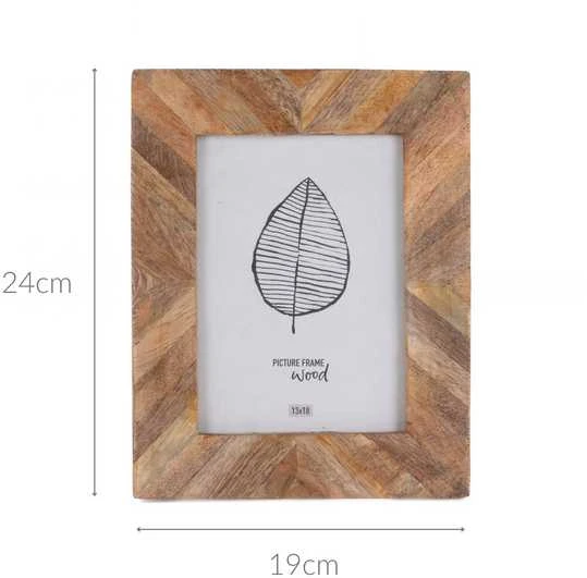 Home Styling Collection rėmelis PATCHWORK mango medžio nuotraukų rėmelis, 19 x 24 cm