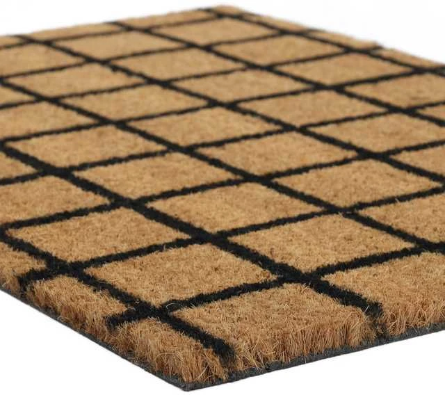 Home Styling Collection Raštuotas kokoso pluošto durų kilimėlis, 59 x 39 cm