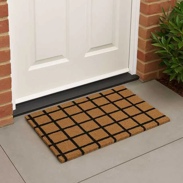 Home Styling Collection Raštuotas kokoso pluošto durų kilimėlis, 59 x 39 cm