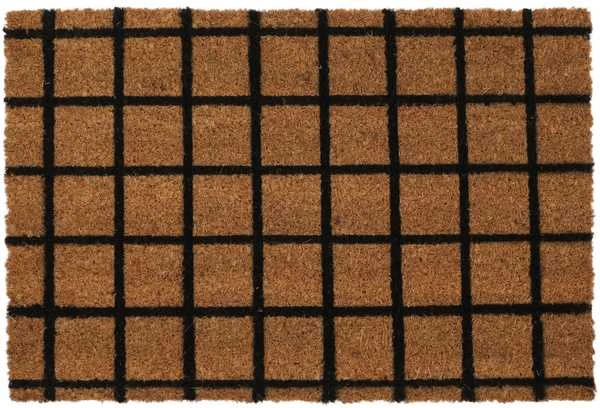 Home Styling Collection Raštuotas kokoso pluošto durų kilimėlis, 59 x 39 cm