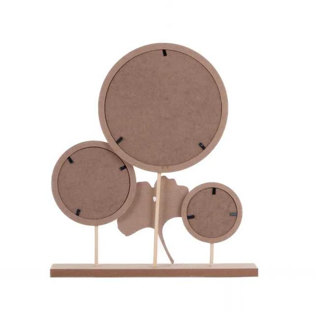 Nuotraukų rėmelis Home Styling Collection Rėmas 3 nuotraukoms, apvalus, Ø 7,5 cm, Ø 10,5 cm, Ø 17 cm