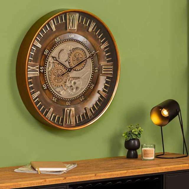 Atmosphera Retro stiliaus laikrodis su matomu YONI mechanizmu, Ø 59 cm