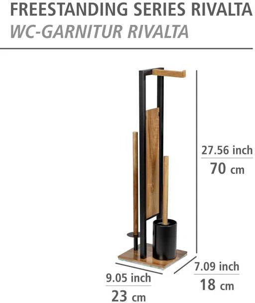 Wenko RIVALTA tualetinio popieriaus ir šepetėlių stovas