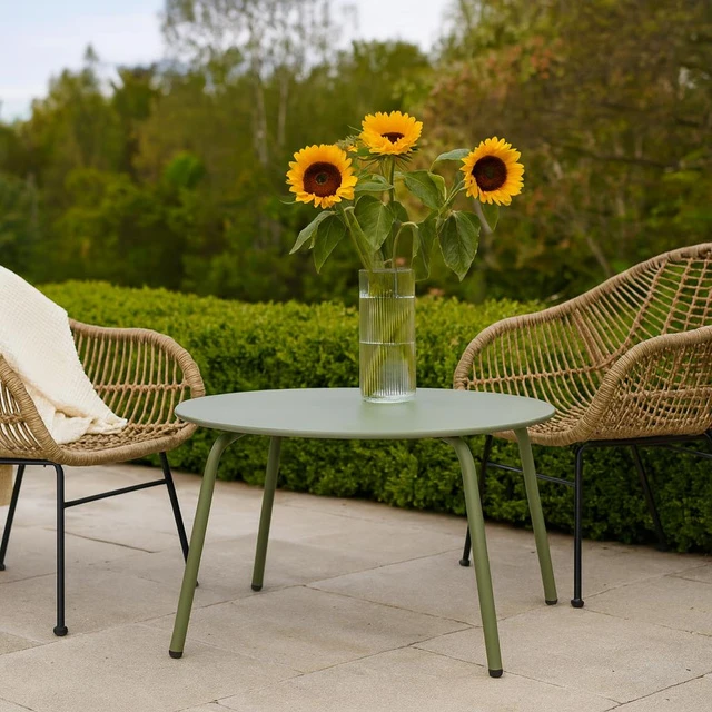Steel Apvalus plieno terasos stalas RONDO, Ø 70 cm x 40 cm