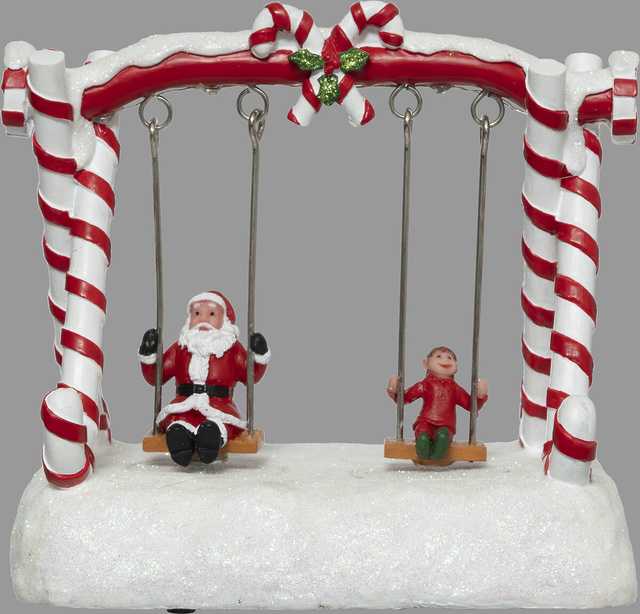 Fééric Lights and Christmas Kalėdinė dekoracija „Fééric Lights“ ir judanti Kalėdų figūrėlė su lemputėmis, 16 x 12,5 cm