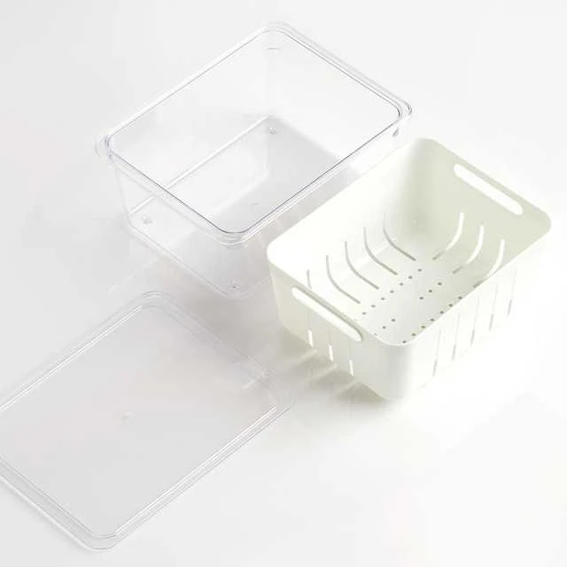 Zeller šaldytuvo dėžė, plastikinė, balta, 22,5x17,5x10 cm