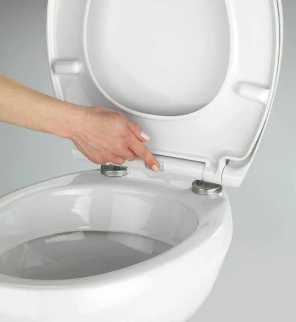 Samos WENKO Premium klozeto sėdynė, tyliai užsidaranti klozeto sėdynė Duroplast Fix-Clip