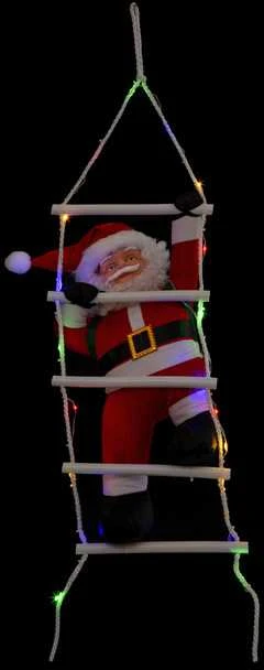 Fééric Lights and Christmas Šviečianti Kalėdinė dekoracija - Kalėdų senelis ant kopėčių