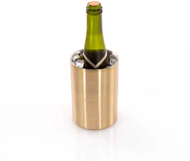 Excellent Houseware Nerūdijančio plieno butelių šaldytuvas, Ø 12 cm, auksinė