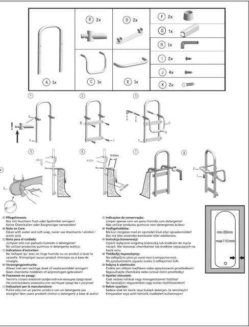 Maximex Secura bathtub handrail, sidabrinis, aluminum