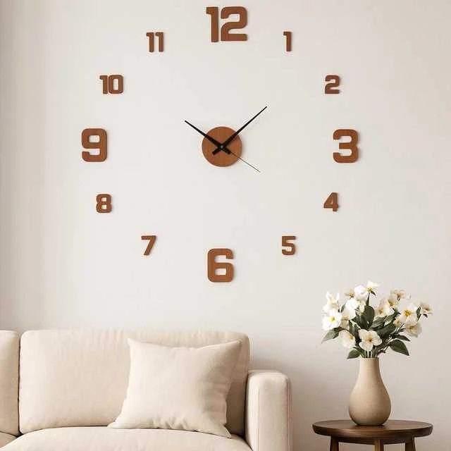 Home Styling Collection Namų stiliaus kolekcija Laikrodis 3D TETI sienos lipdukas klijavimui