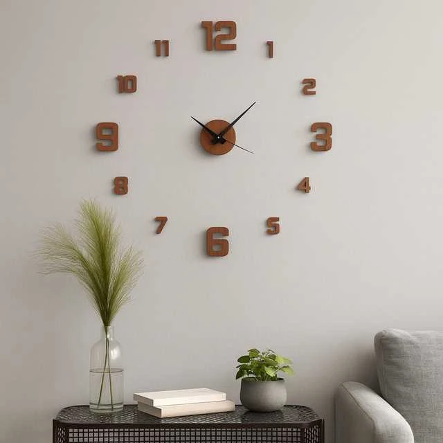 Home Styling Collection Namų stiliaus kolekcija Laikrodis 3D TETI sienos lipdukas klijavimui