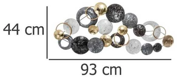 Atmosphera Sienų apdaila DECO, metalas, 93x43 cm, pilkai auksinis