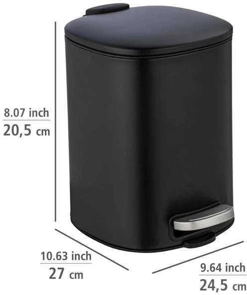 ALASSIO šiukšliadėžė su pedalu ir „Easy-Close“ funkcija, 5 l, WENKO