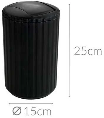 Šiukšlių dėžė, Sūpynės, juodos spalvos, 3l, WENKO