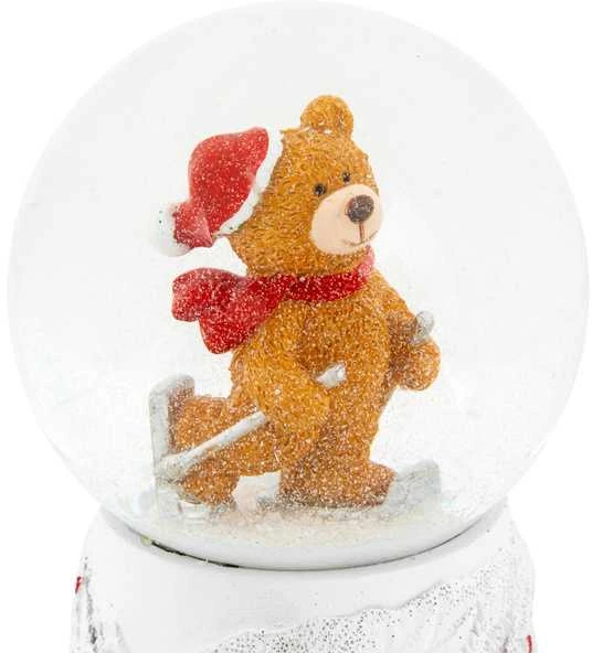 Bear Sniego gniūžtė, slidinėjantis meškiukas, Ø 8 cm