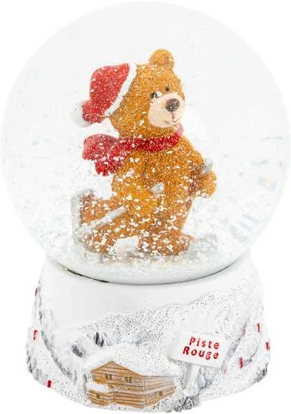 Bear Sniego gniūžtė, slidinėjantis meškiukas, Ø 8 cm