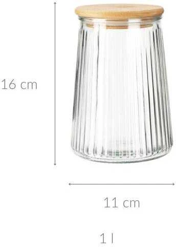 KOOPMAN Nežinomas Birių produktų indas, 1 l, skaidri