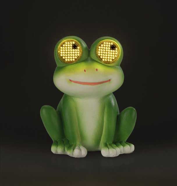 Maximex Saulės energija varlė sodo figūrėlė LED, su šviečiančiomis akimis, 11,8 cm x 13,5 cm