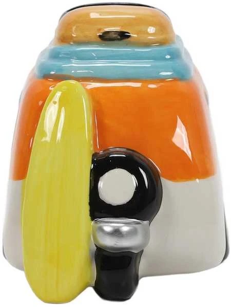 Home Styling Collection Spalvinga keraminė kiaulytė su kelionių tema.