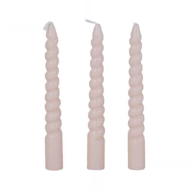 Home Styling Collection Spiralinės parafino stalo žvakės, 10 cm