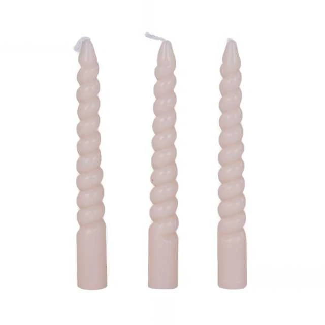 Home Styling Collection Spiralinės parafino stalo žvakės, 10 cm