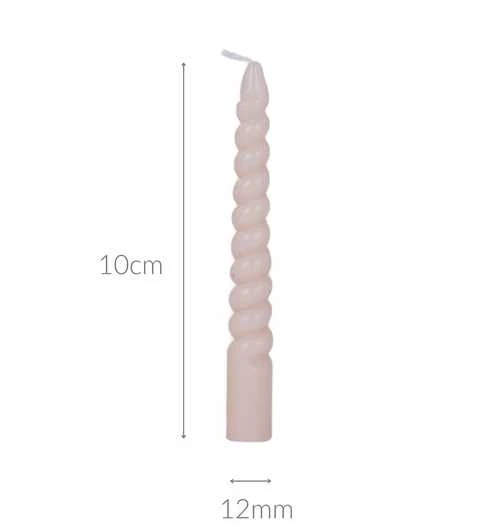 Home Styling Collection Spiralinės parafino stalo žvakės, 10 cm