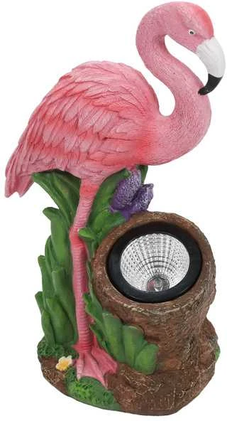 ProGarden Spotlight Sodo figūrėlė flamingas su prožektoriumi, 24 x 24 x 10,5 cm