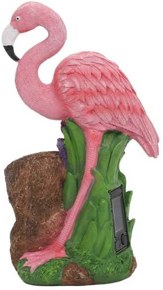 ProGarden Spotlight Sodo figūrėlė flamingas su prožektoriumi, 24 x 24 x 10,5 cm